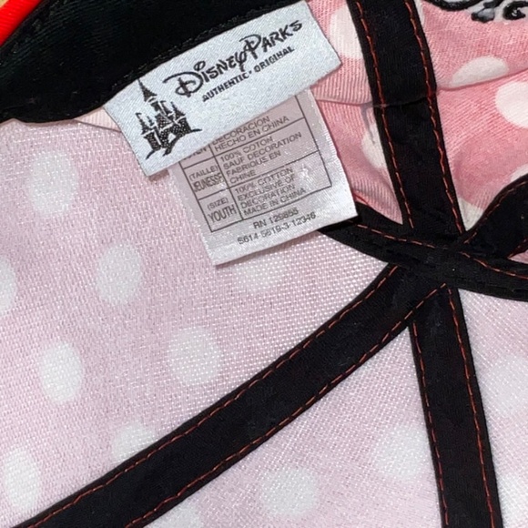 Minnie Mouse Disneyland Parks Polka Dot Youth Cap Hat Ears & Red Bow Authentic - Picture 9 of 9